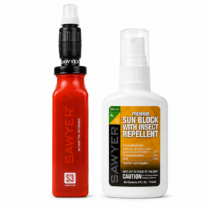 Outdoor Essential Kit  |  Filtro de agua &  Protector solar con repelente de insectos